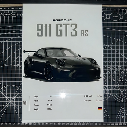 CUADRO DECORATIVO PORSCHE GT3 RS