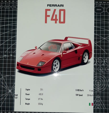 CUADRO DECORATIVO FERRARI F40