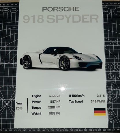 CUADRO DECORATIVO PORSCHE 918 SPYDER